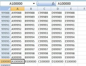 Excel100kRows